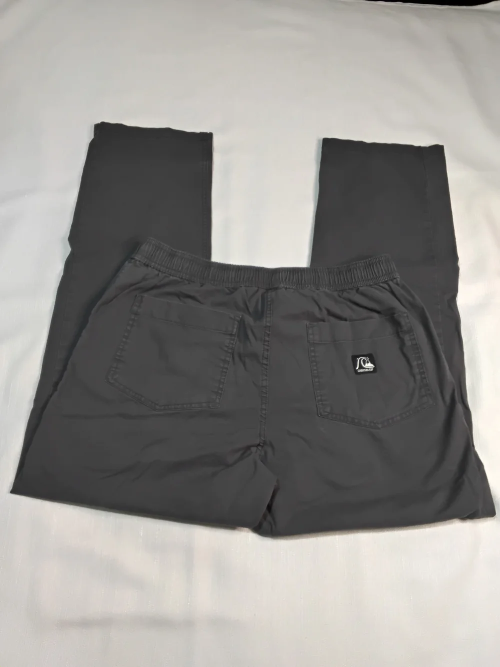 Quiksilver DNA Beach Pants Men's Charcoal Gray Drawstring Sz M.